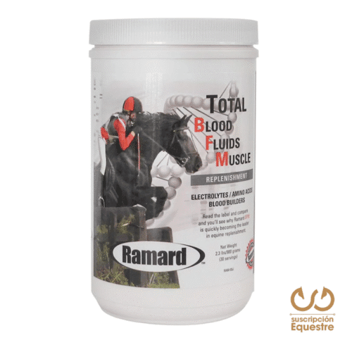 Total Blood Fluids Muscle 2.3 LB – Suplemento 3 en 1 para caballos de alto rendimiento