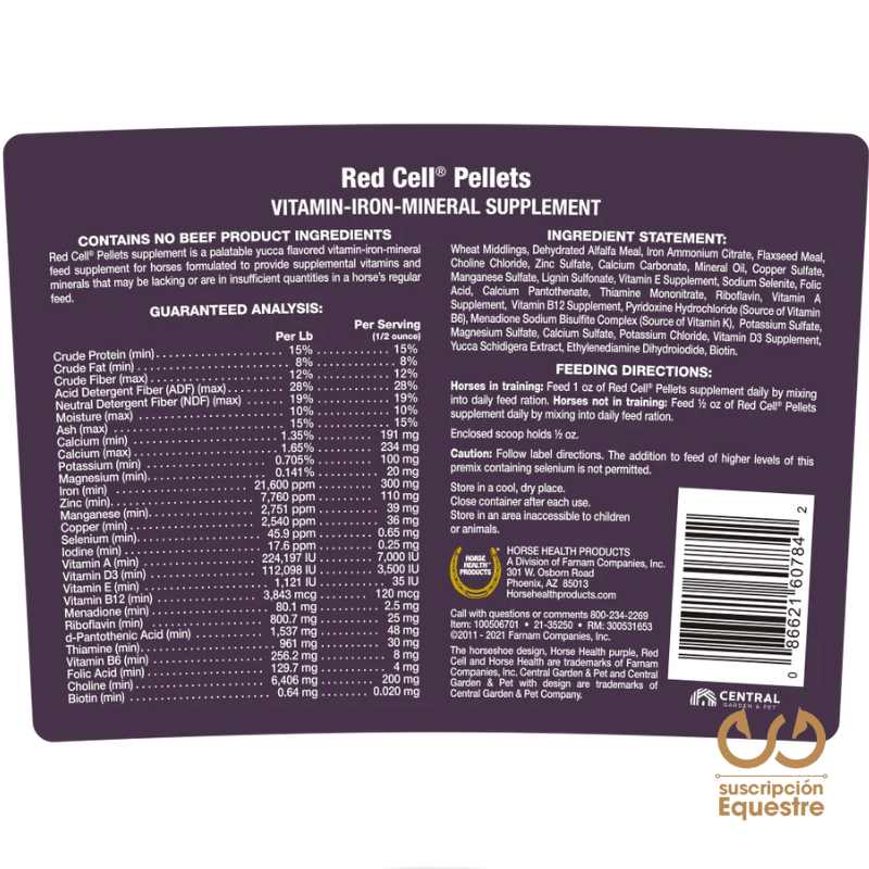 composicion red cell pellets